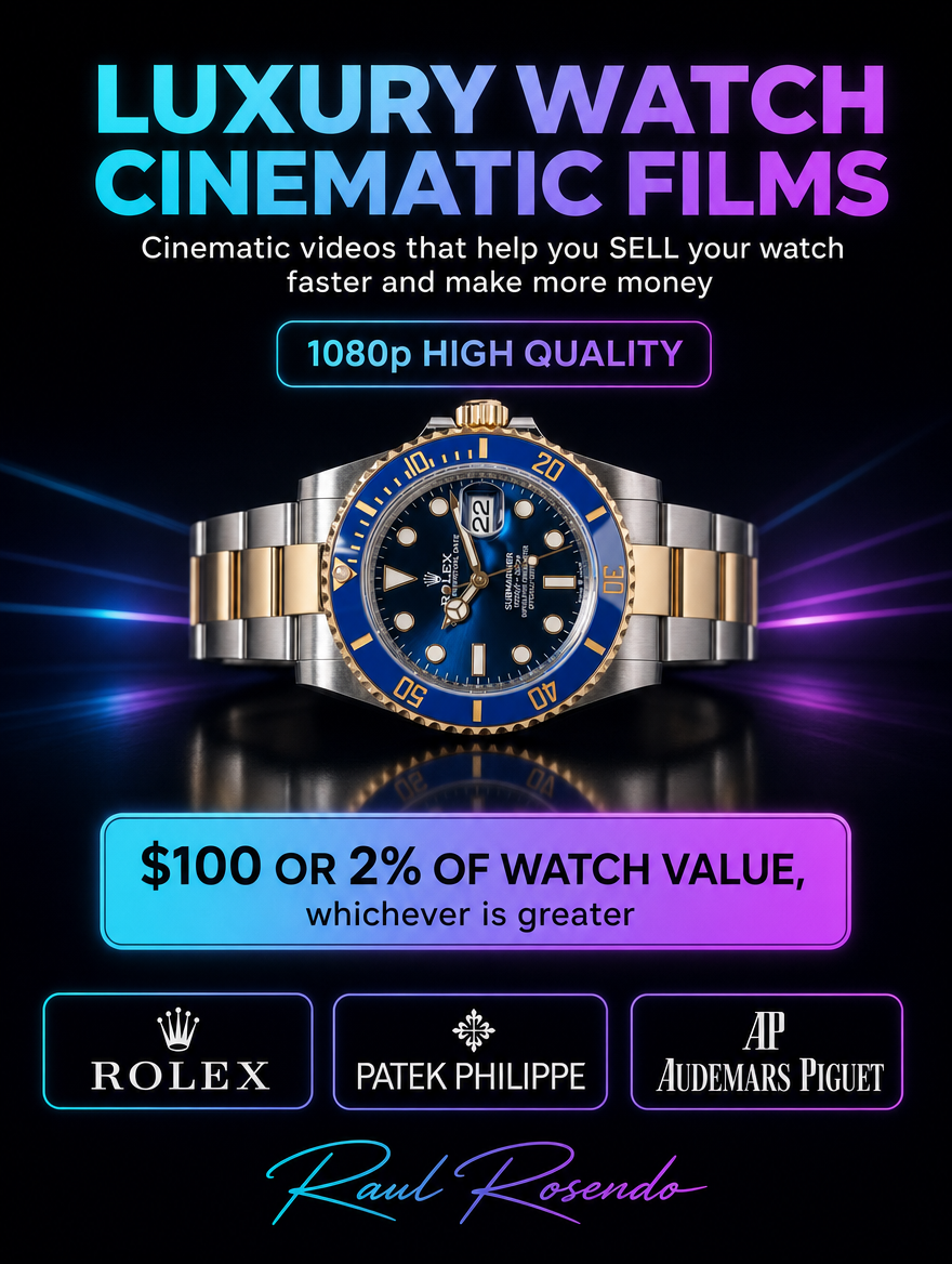 Luxury watch cinematic films flyer